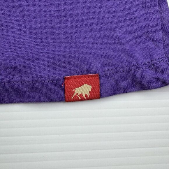 Charlotte Hornets Shirt NBA Size Medium Short Sleeve Purple V Neck Cursive Font - Picture 4 of 7